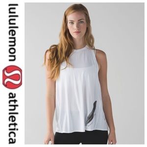 Lululemon Nook White Tie Back Tank